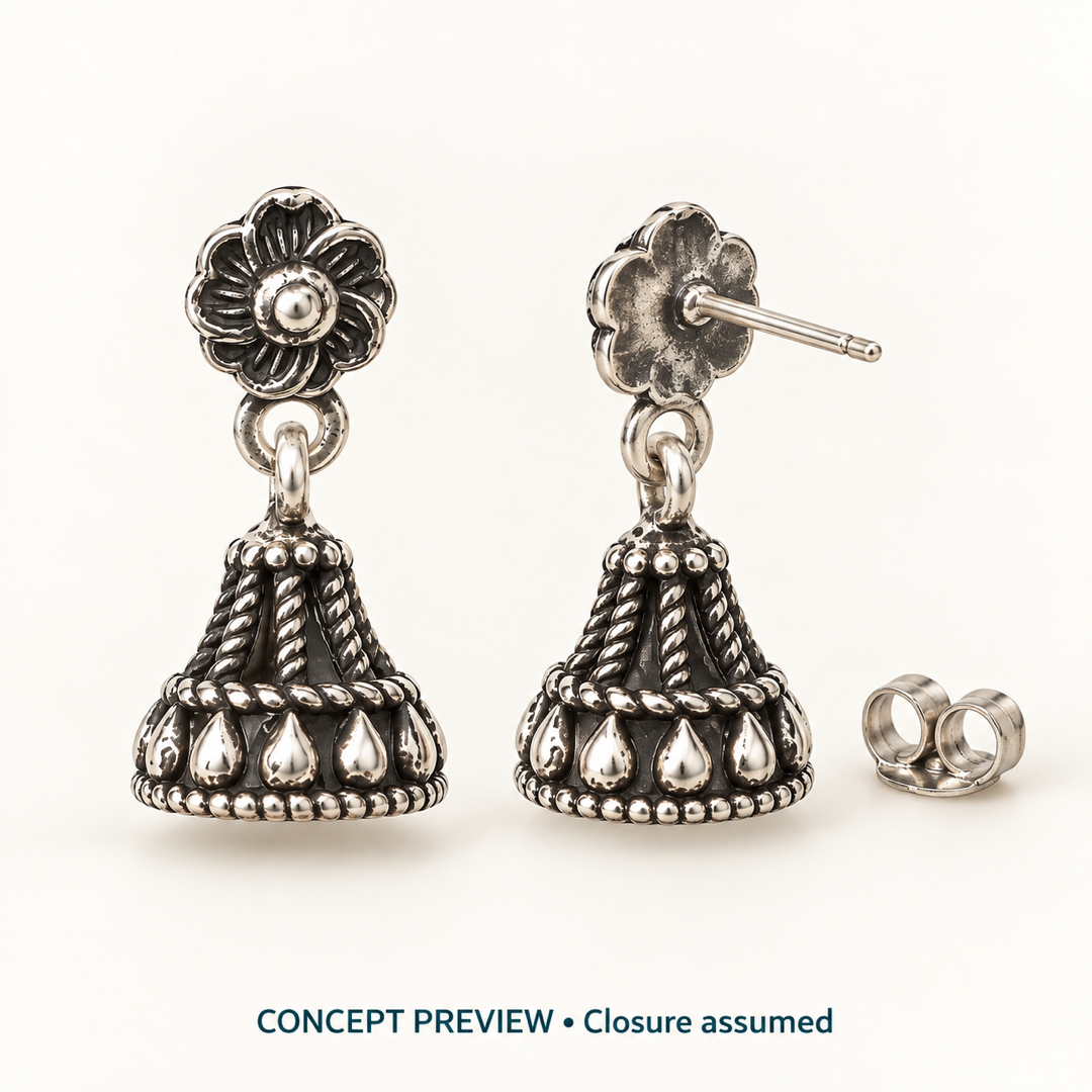 Tara Floral Jhumkas
